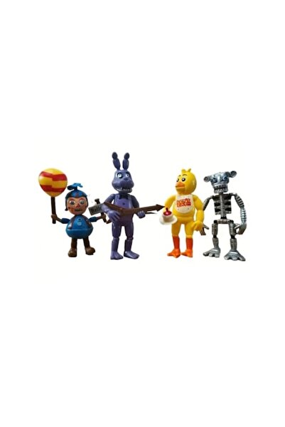 OEM Set 4 figurine, tip Fnaf, multicolore, 9 cm