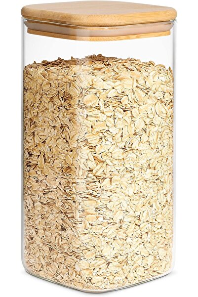 NEXIFY ComSaf 1500ml Glass Storage Jars with Bamboo Lid