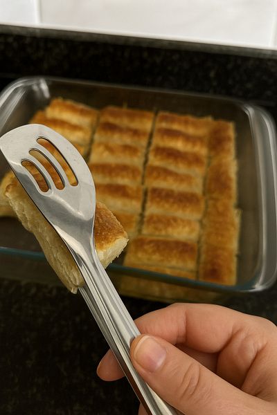 CEZVE HOME Stainless Steel 3-Piece Tongs Set |   Pasta - Salad - Pastry Tongs Set