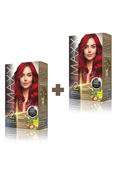 MAXX DELUXE 2'li Beauty Expert Set Boya 5.65 Nar Kızılı