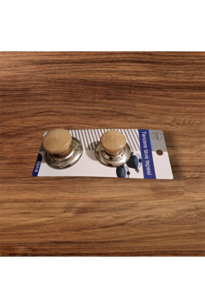 Assess Store Bambu Ve Paslanmaz Çelik Tava Kapağı Kolu Şık Ve Modern Kolay Mo...