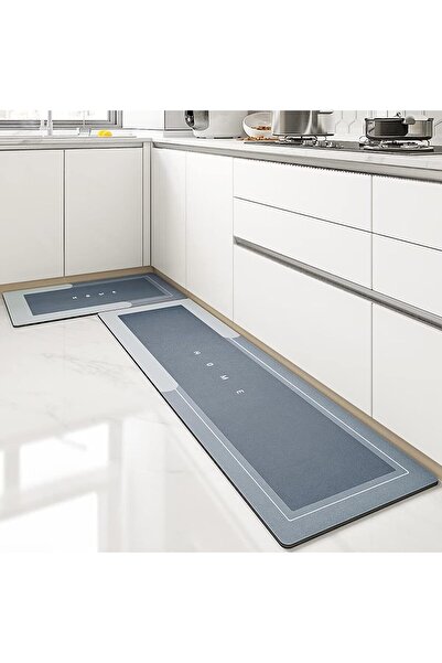 NEXIFY سجادات أرضية المطبخ، طقم من قطعتين، سجاد مطبخ ماص للماء وسريع الجفاف، N