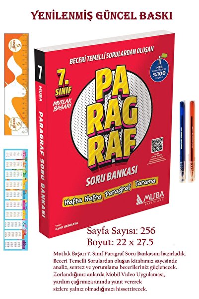 Muba Yayınları MB 7. Sınıf Paragraf Soru Bankası 2025--2026 ve 2 Adet Tükenme...