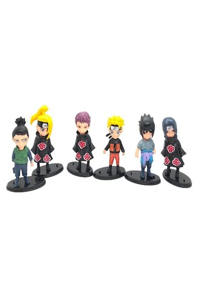 OEM Set 6 Figurine, Naruto Shippuden, multicolor, 10 cm
