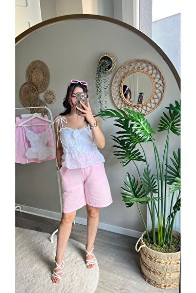 E Züccaciye Günlük Rahat Pembe Şort