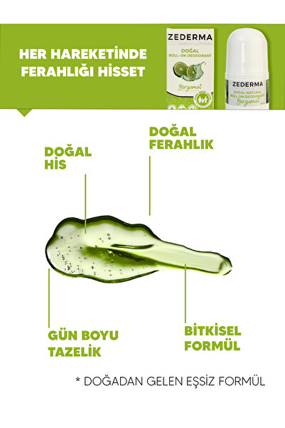 ZEDERMA Doğal Roll-on Deodorant Bergamot