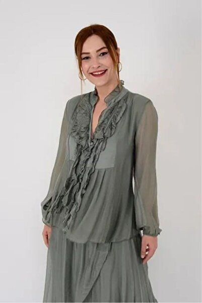 ZTO KADIN İPEK BLUZ PANTOLON İKİLİ TAKIM