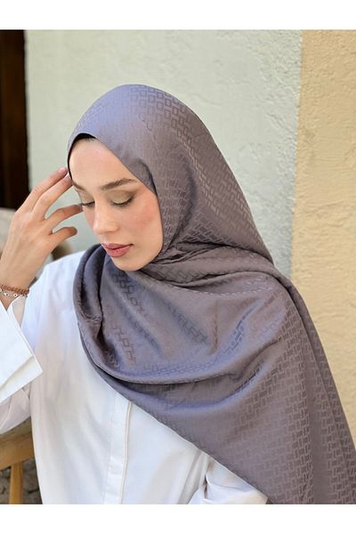 Modakaşmir Silky Jacquard Series Brick Pattern Shawl