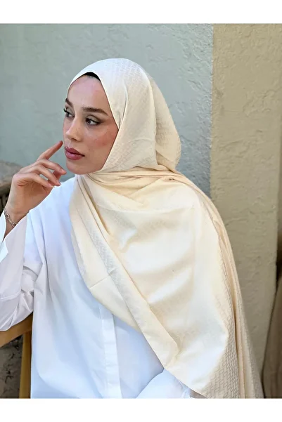 Modakaşmir Silky Jacquard Series Brick Pattern Shawl