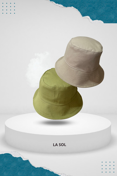 La Sol Yazlık Kumaş Kova Şapka, Erkek Kadın Düz Balıkçı Bucket Şapka, Unisex