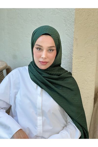 Modakaşmir Silky Jacquard Series Brick Pattern Shawl