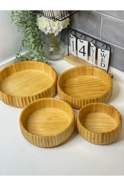 dunyazuccaciye 4 Lü Bambu Kase