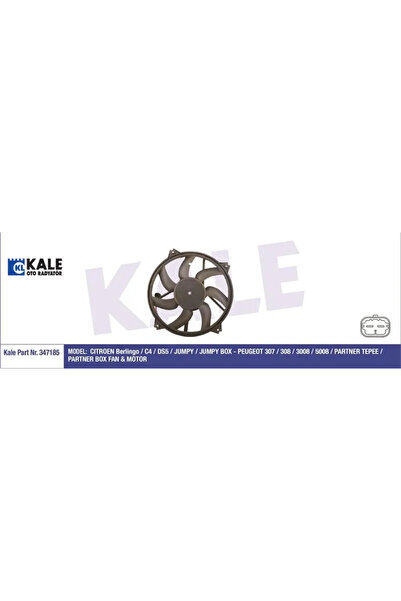 KALE RADYATÖR Fan Motoru 308-3008-5008-partner Tepee-c4-ds5 1.6h