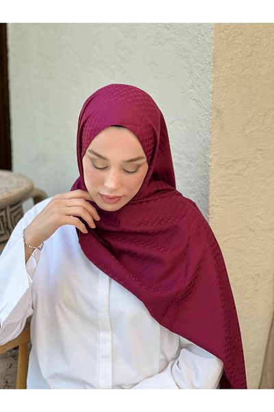 Modakaşmir Silky Jacquard Series Brick Pattern Shawl