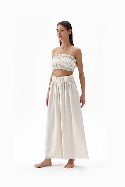Turuncu Karma Ikikiz Natural Palazzo Pants