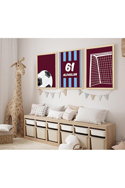 NT Handmade Doğal Ahşap Çerçeveli UV Baskı Kişiye Özel Taraftar Takımlı Duvar...