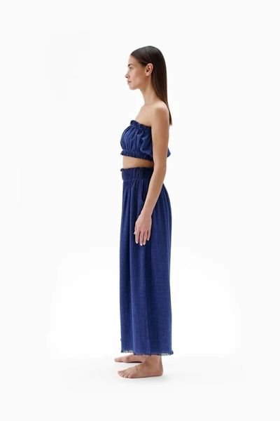 Turuncu Karma Ikikiz Saks Blue Palazzo Pants