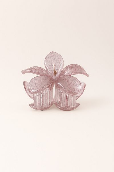 TAYEM Lotus Latch Buckle, Flower Buckle with Glitter Detail