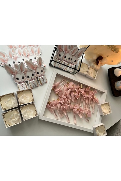 limonDesing Yeni Doğan Bebek Set 30 A Kolanya 30 Adt Magnet 50AÇiko Kartı 1 Adt Kapı Süsü yapımsürem 25 gündür