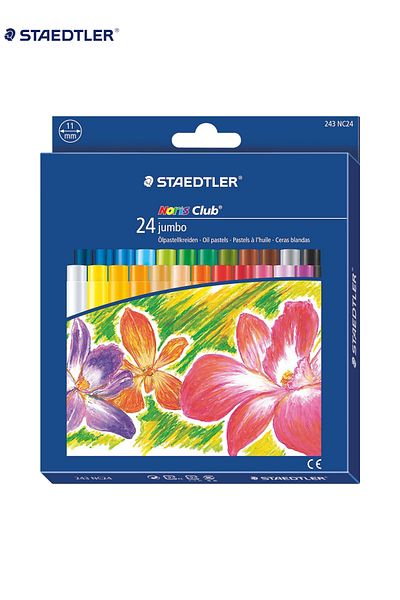 Staedtler 243 NC Noris Club Jumbo أقلام تلوين زيتية – ( اختيار من 12 أو 24 لون)
