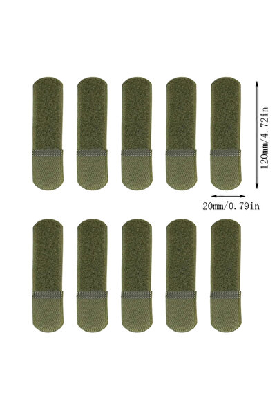 Choice 25 × 120 مم أخضر عسكري 10 قطع من أحزمة النايلون وربطات الكابلات وحزام ...