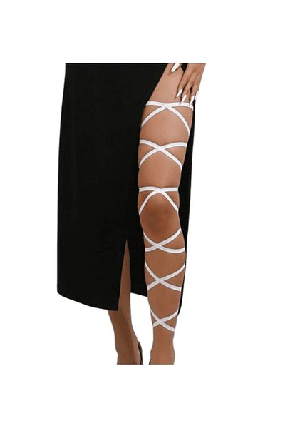 LOVENTA Accesorii de lenjerie intimă sexy pentru femei, culoare albă