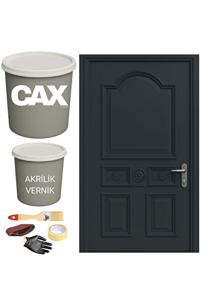 caxcolors METAL-ÇELİK-DÖKÜM VERNİKLİ KAPI AKRİLİK BOYA SETİ 1 LİTRE+500ML AKRİLİK KORUMA VE PARLAKLIK VERNİĞİ