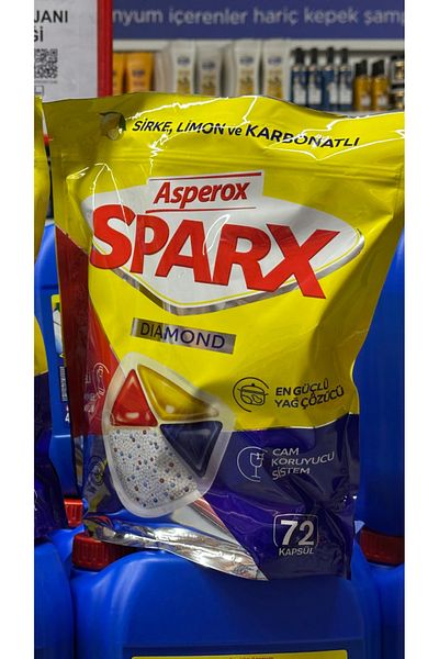 ASPEROX Sparx 72 Vinegar Lemon Carbonate Dishwashing Detergent Tablet