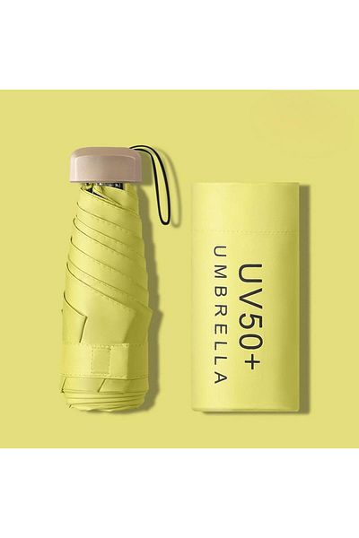 Generic مظلة شمسية صغيرة، مظلة شمسية خفيفة للغاية، مظلة شمسية قابلة للطي، مظلة جيب صغيرة، غراء أسود