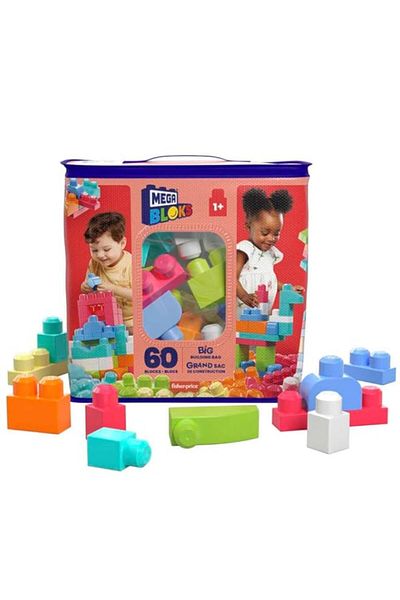 Generic Mega Bloks First Builders Building Bag 60Pcs Pink Dch54
