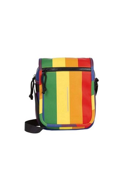 NEW REBELS Mart Backpack - Louisville Flapover, Rainbow Design, Dimensions 18x7x23 cm