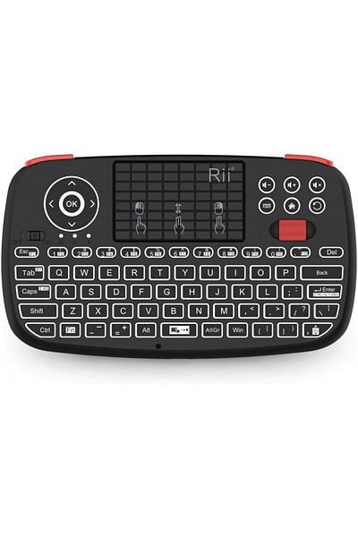 OEM Mini illuminated Bluetooth keyboard, unique scroll touchpad, PC TV Box iOS Android