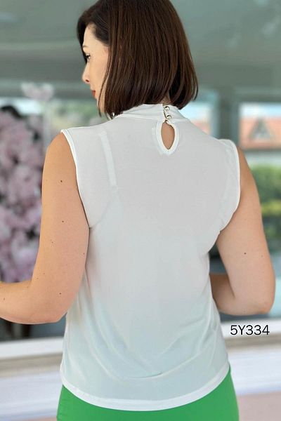 İnce Topuk V-Neck Sandy Blouse 5Y334
