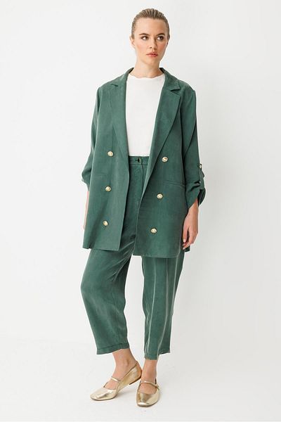 Ghisa Suit Straight Green