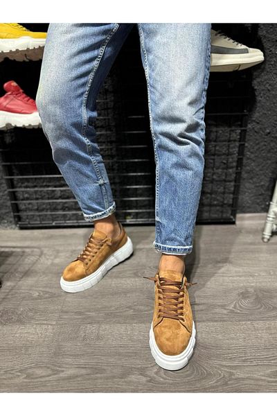 K&A High Sole Daily Suede Shoes 144 Tan
