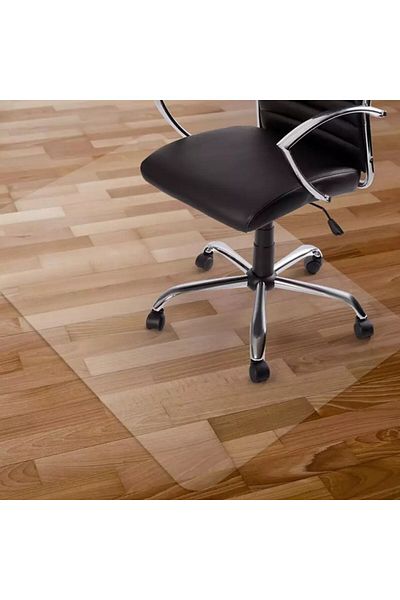 PROCART Floor protection mat for office chair, 120x90 cm, transparent PVC with a thickness of 0.5 mm