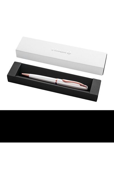 Pelikan Stilou Jazz Noble Elegance K36 în cutie elegantă, culoare alb perlat