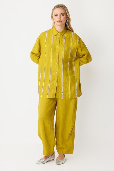 Ghisa Linen Suit Mustard