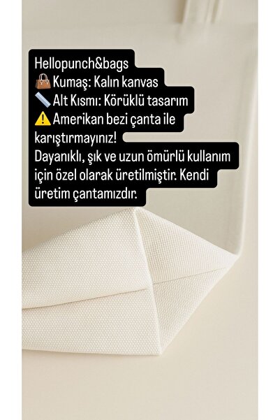 HelloPunch&Bags Ham Bez 35*40 Cm Baskısız Çanta KALIN KANVAS KÖRÜKLÜ 5 ADET