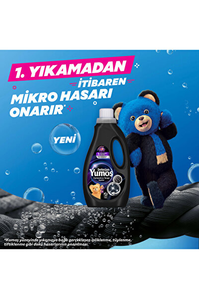 Yumoş Sıvı Bakım Deterjanı Canlandırıcı Terapi Siyahlar 30 Yıkama 1500ml x2