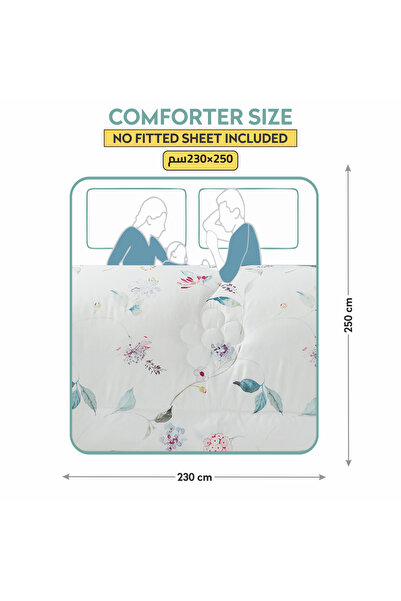 Donetella 4-Piece Digital Print Comforter Set – King Size 250x230 cm, Soft Microfiber Bedding Set.