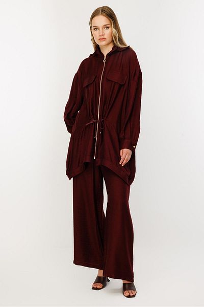 Ghisa Hooded Suit Bordo