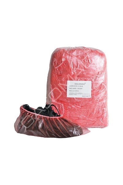 GALOMAC Büyük Boy Açık Kırmızı Yırtılmaz Galoş 1000'li