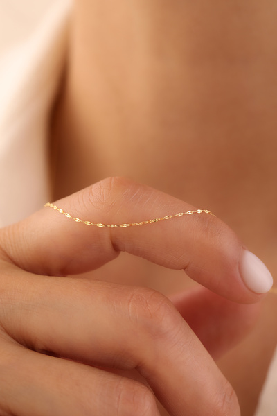 YAVUZ KUYUMCULUK 14 Ayar Altın İtalyan Aynalı Zincir