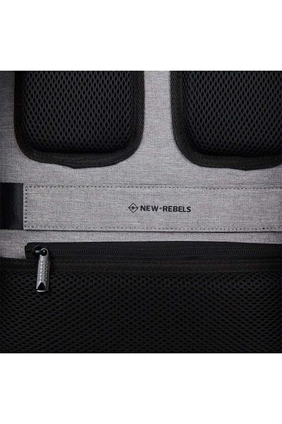 NEW REBELS Boyan Backpack - New York Rolltop, Color Gray, Dimensions 35x12x45 cm