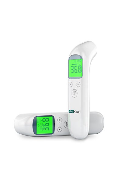PROCART Non-contact digital thermometer LED, body and surfaces, with infrared, medical device, memory, alarm