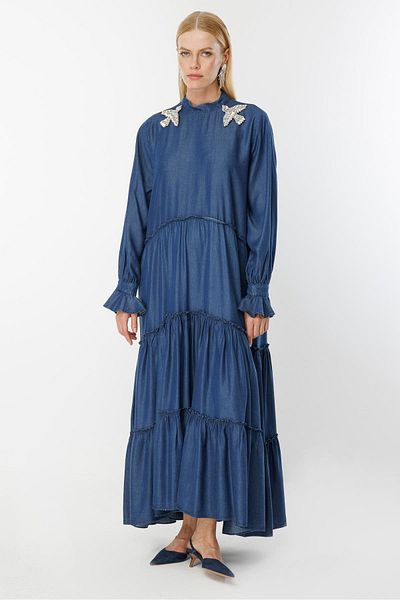 Ghisa Accessory Detailed Dress Blue
