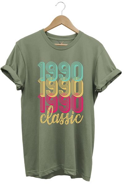 WİDİ 1990 Retro Vintage Classic Printed 100% Cotton Regular Fit Unisex T-Shirt