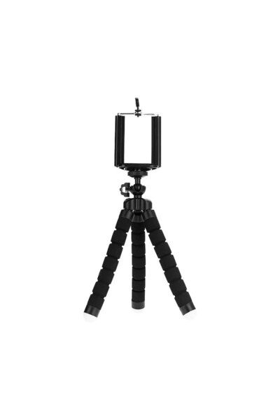 PROCART Flexible mini tripod for mobile phone, adjustable, portable, 3 fixing arms, compact size