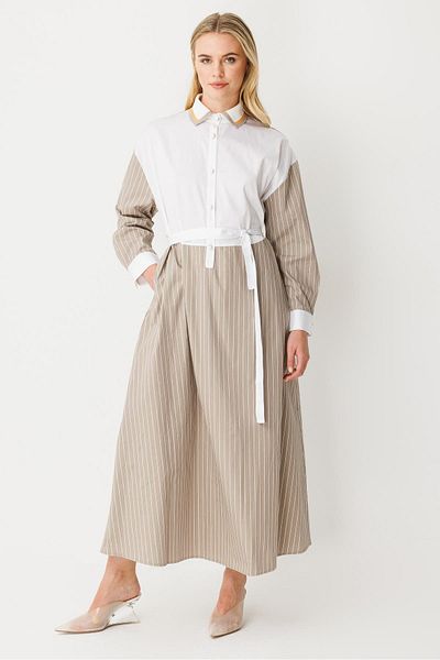 Ghisa Waist Belted Dress Mink